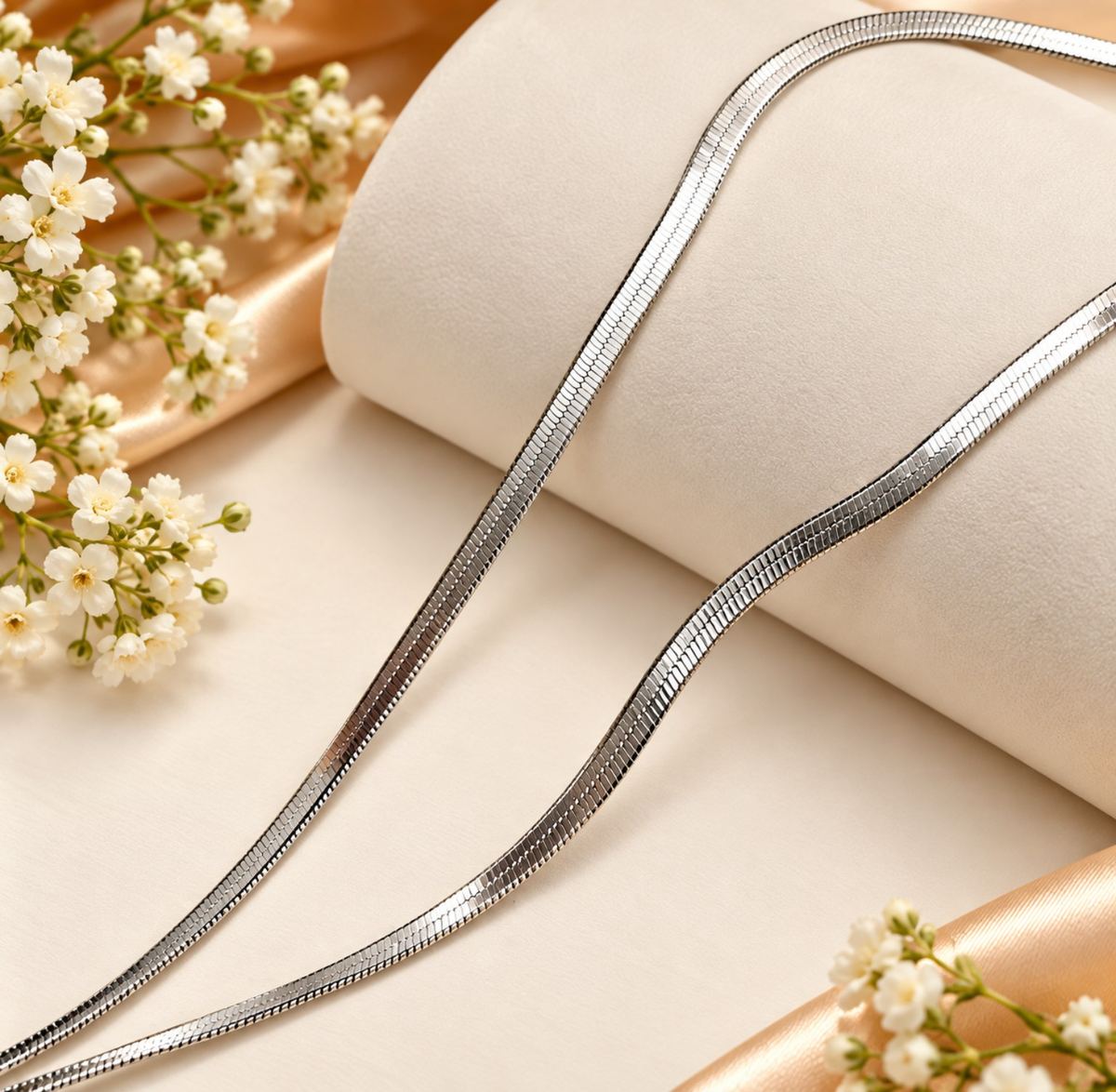 Classic Silver Snake Chain Necklace